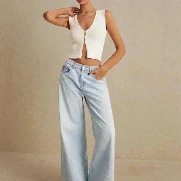 Beige Casual Women's Solid Color Sleeveless Knit Top Tank